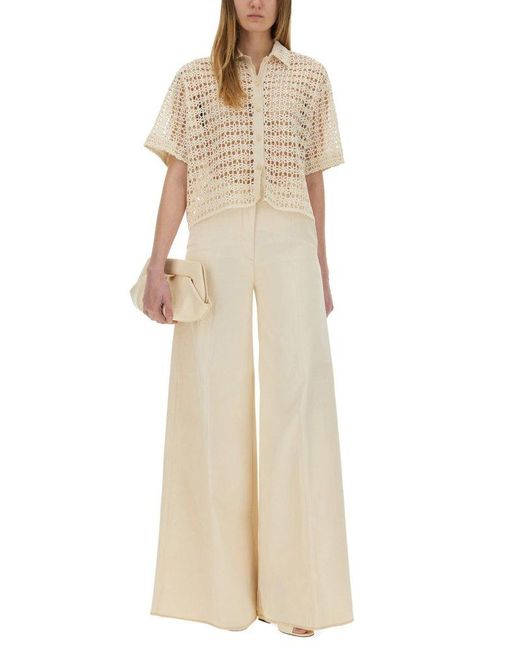 パンツ THE LATEST SS25 'Alma' pants (TLW03101T0199ABTP NATURAL) Thelatest Wide Leg Alma Pant in Natural | Lyst