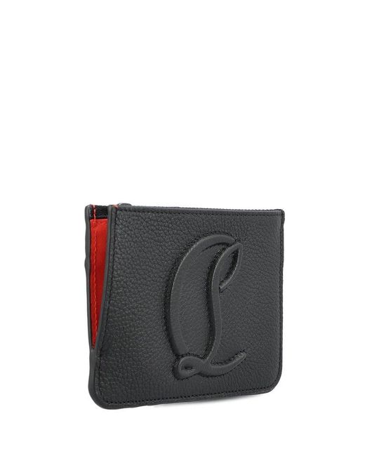 Christian Louboutin Black Logo Motif Debossed Card Holder