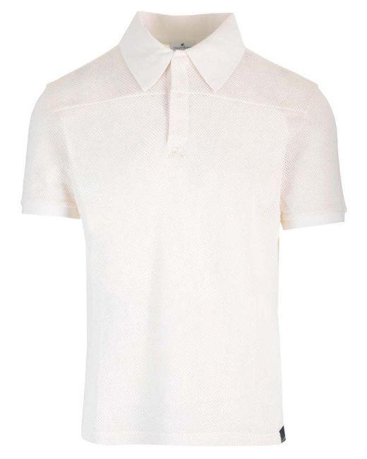 Courreges White 'Ac Mesh' Polo Shirt for men