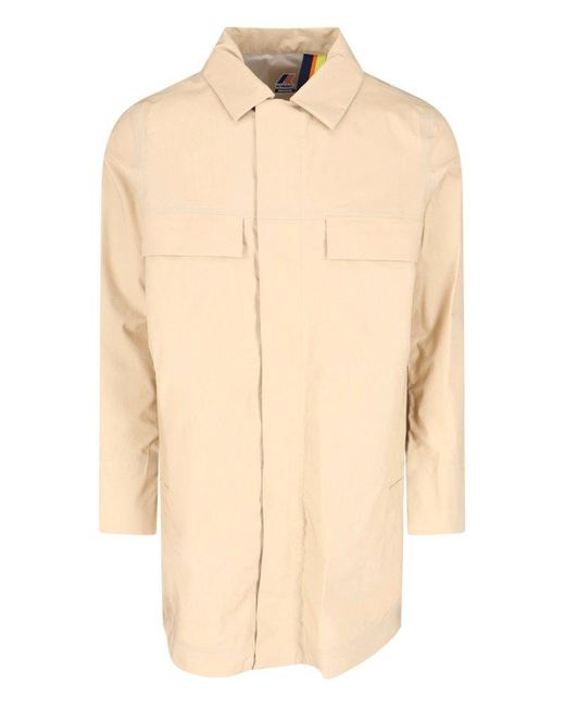 K-Way Natural Three-Layer Poplin Coat for men