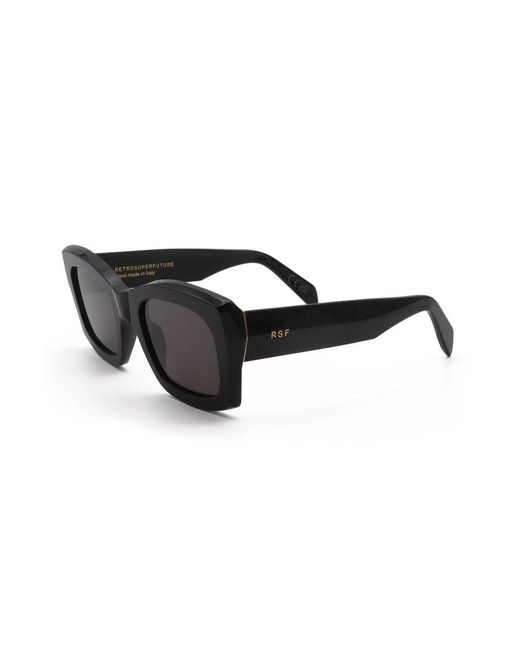 Retrosuperfuture Black Komori Geometric Frame Sunglasses