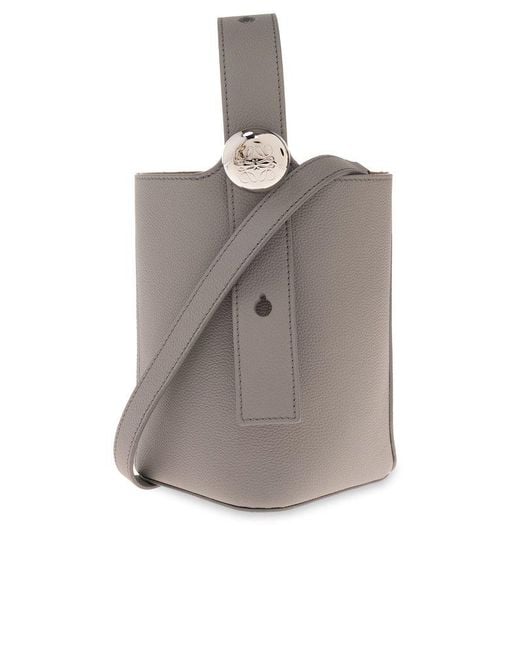 Loewe Gray Pebble Mini Bucket Bag
