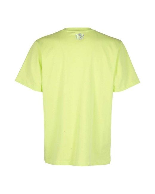 Barrow Yellow Logo-printed Crewneck T-shirt for men