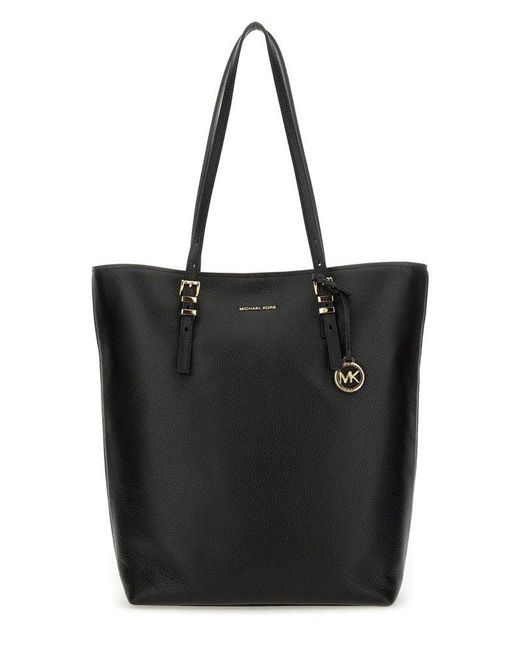 MICHAEL Michael Kors Black Michael Kors Quinn Large Pebbled Leather Tote Bag