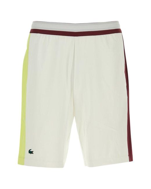 Lacoste White Tennis X Daniil Medvedev Regular Fit Shorts for men