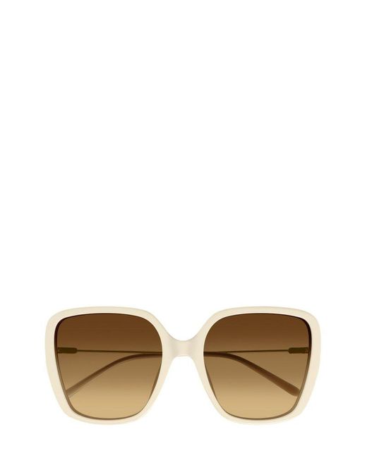 Chloé Natural Rectangular Frame Sunglasses
