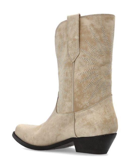 Golden Goose Deluxe Brand Natural Cowboy Boots