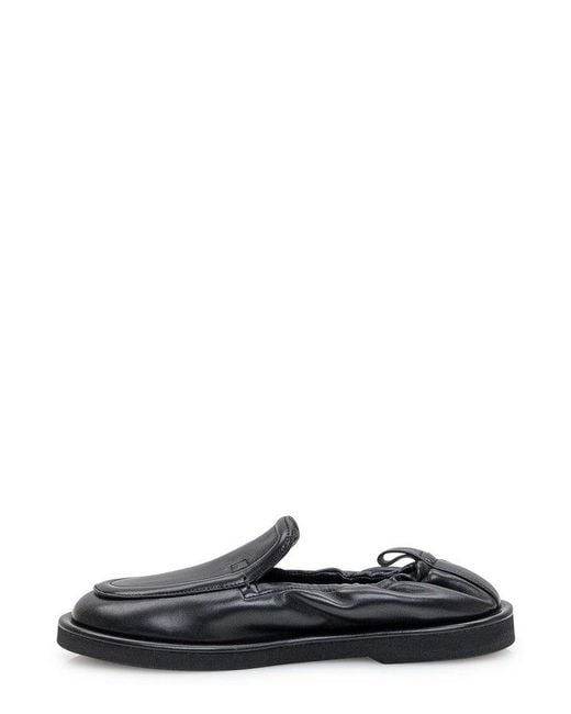 Studio Nicholson Black Round Toe Slip-On Loafers