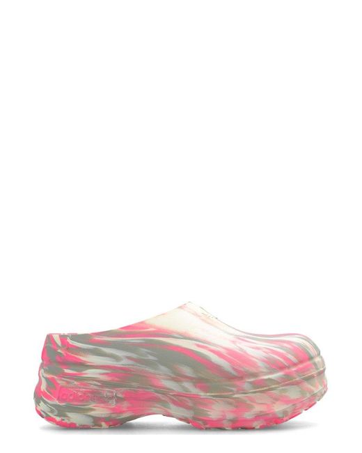 Adidas Originals Pink 'adifom Stan' Platform Slides,