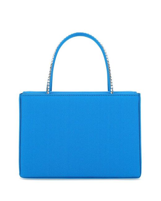 AMINA MUADDI Blue Amini Gilda Embellished Tote Bag