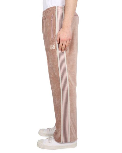 Needles Butterfly Detailed Straight Leg Pants in Natural Lyst Canada
