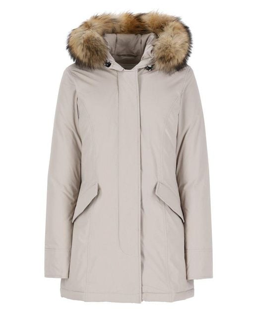 Woolrich Gray Luxury Arctic Racoon Parka