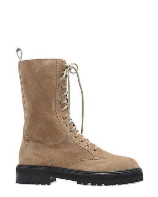 Jimmy Choo Cora Tall Lace-up Combat Boots in Brown | Lyst Canada