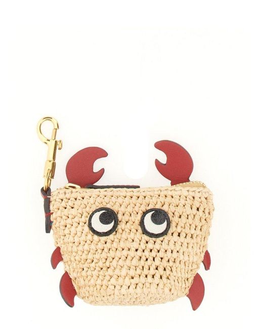 Anya Hindmarch Pink Crab Earphone Pouch