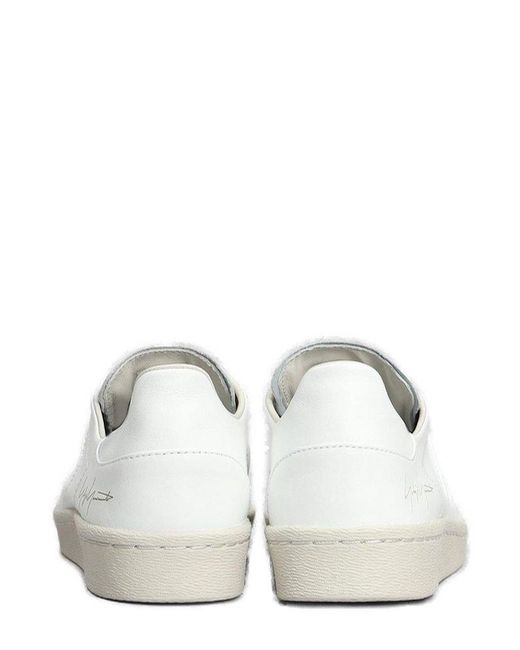 Y-3 White Superstar Lace-up Sneakers for men