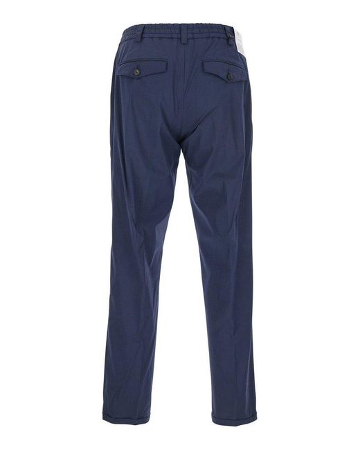 PT Torino Blue Rebel Pants With Elastic Waist for men