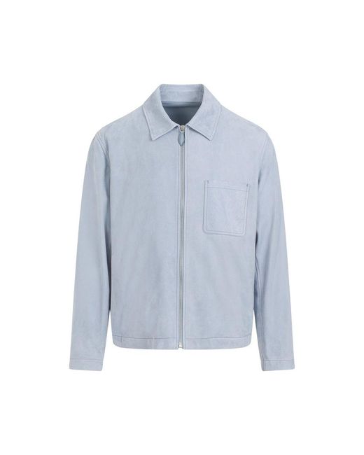 Berluti Blue Zip-up Long-sleeved Jacket for men