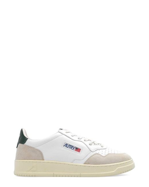 Autry White Medalist Low-Top Sneakers for men