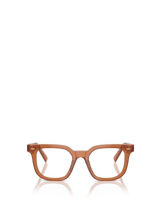 Miu Miu Orange Square-Frame Glasses