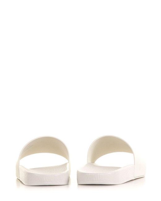 Polo Ralph Lauren White Logo Detailed Open-Toe Slides for men