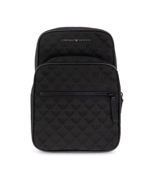 Emporio Armani Black One-shoulder Backpack for men