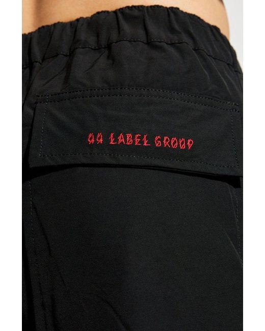 44 Label Group Black Relaxed Fit Casual Pants for men