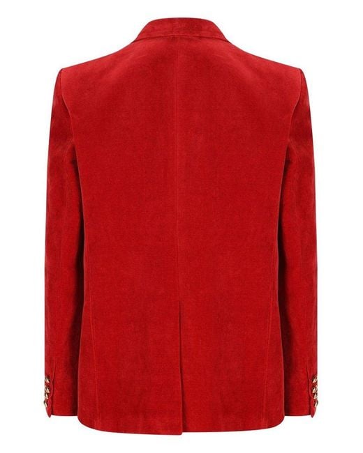 Valentino Red Double-Breasted Long-Sleeved Jacket for men
