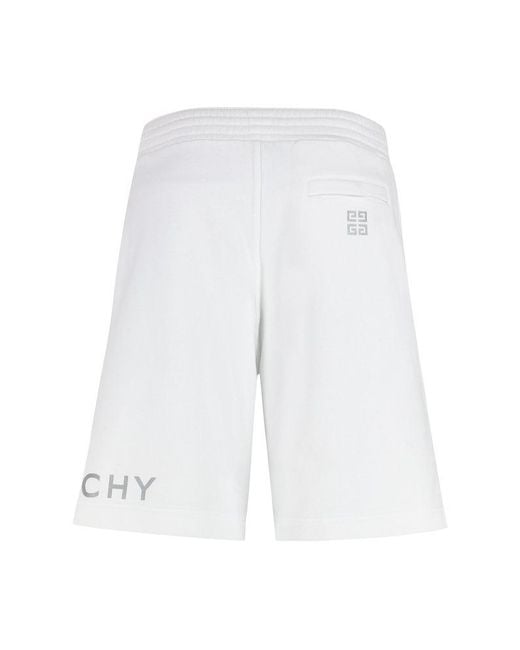 Givenchy White Cotton Bermuda Shorts for men