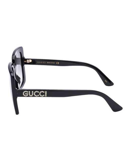 Gucci Black Square Frame Sunglasses