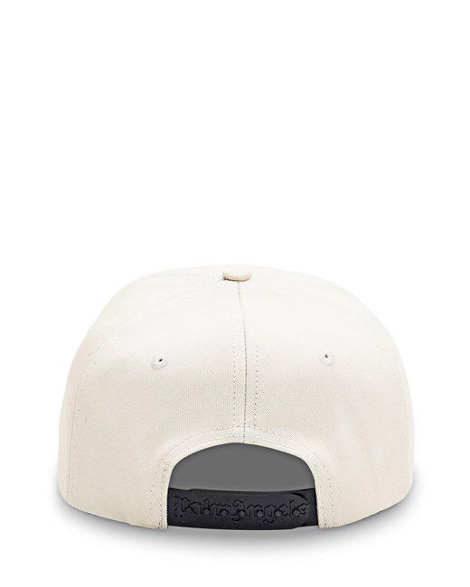 Palm Angels Natural Embroidered Canvas Baseball Cap for men