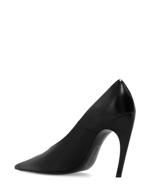 Nensi Dojaka Black Pointed-Toe Slingbcak Pumps