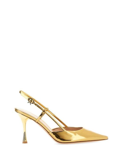 Gianvito Rossi Metallic Slingback Elevate Pumps