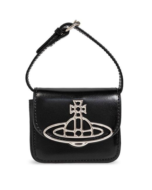 Vivienne Westwood Linda Foldover Top Tote Bag in Black | Lyst