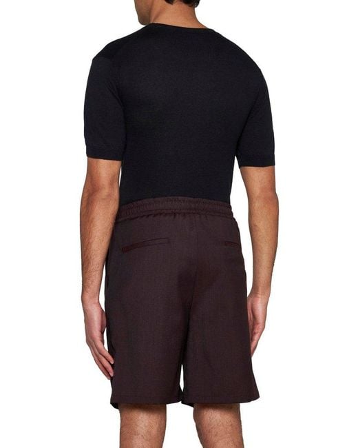 Low Brand Blue Tailored Shorts for men