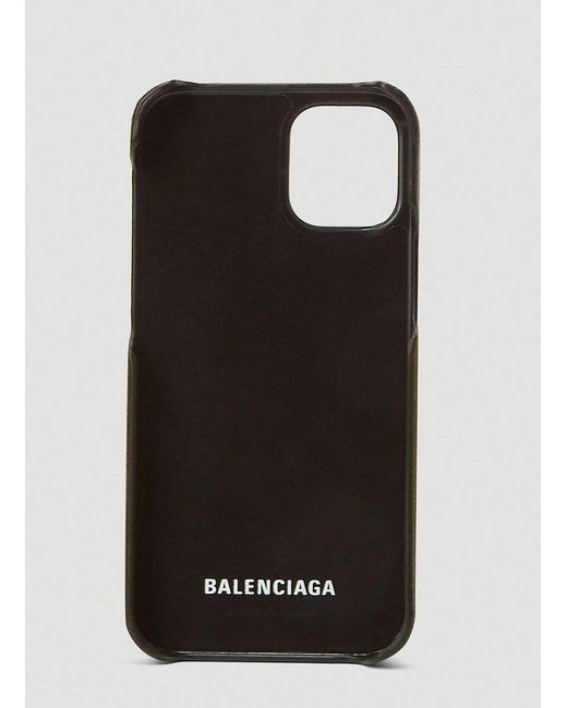 Balenciaga Leather Cash Iphone 12 Mini Case in Black for Men | Lyst
