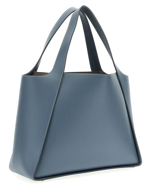 Stella McCartney Blue Logo Shopping Bag Tote Bag