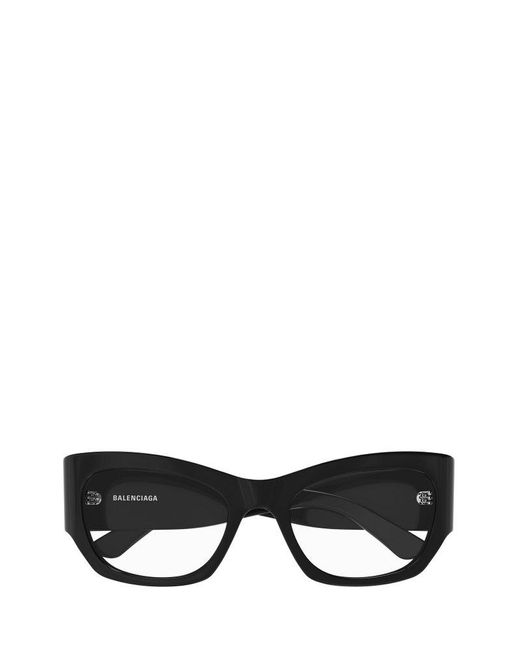 Balenciaga Black Cat-Eye Frame Glasses