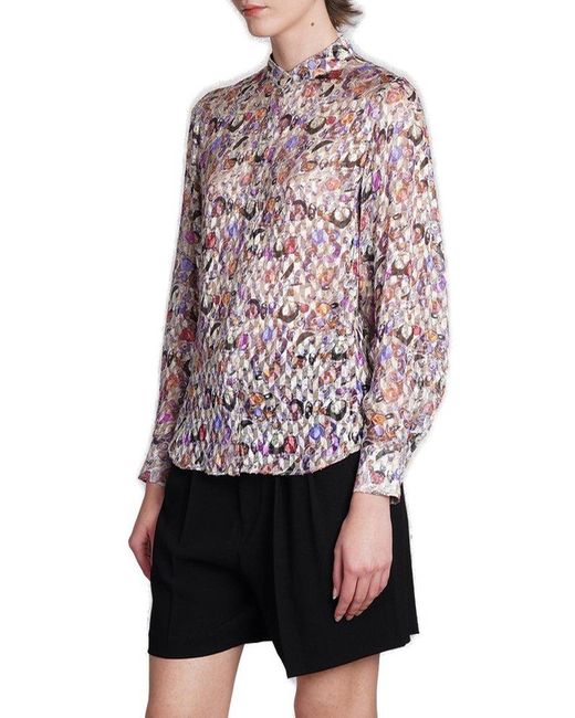 Isabel Marant Multicolor All-over Pattern-printed Buttoned Shirt
