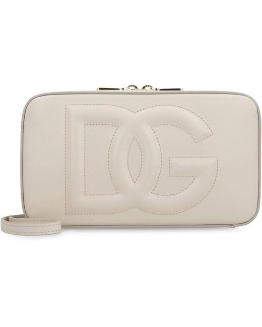 Dolce & Gabbana Black Dg Logo Leather Camera Bag