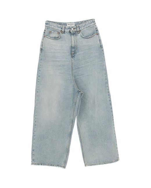 Balenciaga Blue Mid-waisted Low Crotch Jeans