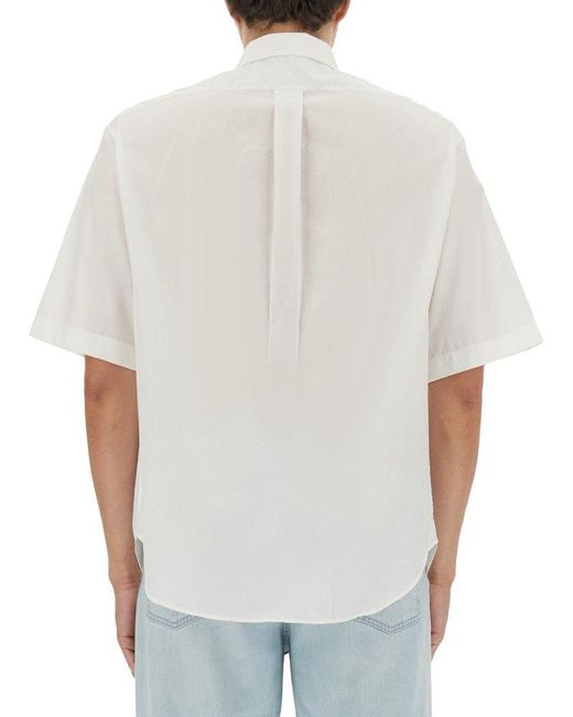 Gucci White Shirt With Short Sleeves for men