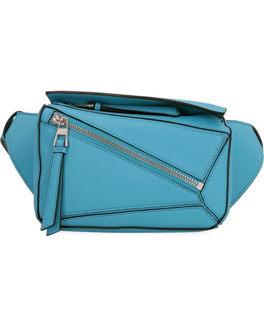 Loewe Leather Puzzle Mini Belt Bag in Blue for Men Lyst