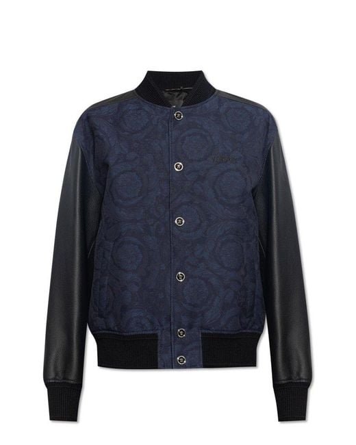 Versace Blue Bomber Jacket, for men