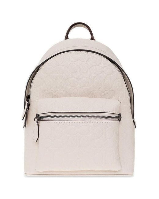 COACH Natural 'charter' Leather Backpack