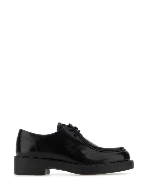 Prada Black Warby Leather Loafers