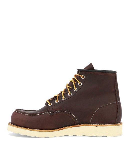 Red Wing Brown Wing Shoes "6 Inch Moc" Lace-Up Boots for men