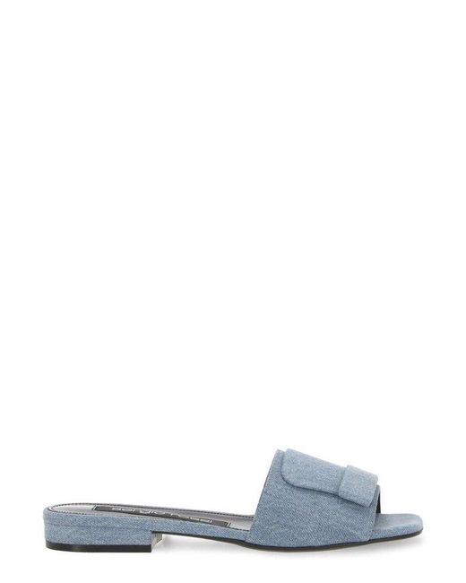 Sergio Rossi Blue Sr1 Slip-on Denim Sandals