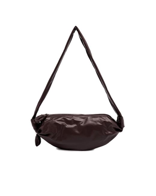 Lemaire Brown Soft Croissant Small Shoulder Bag