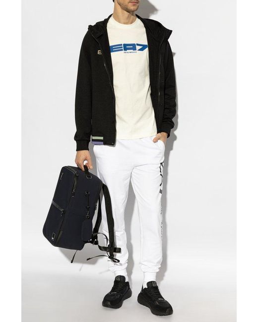 EA7 White T-Shirt With Logo for men