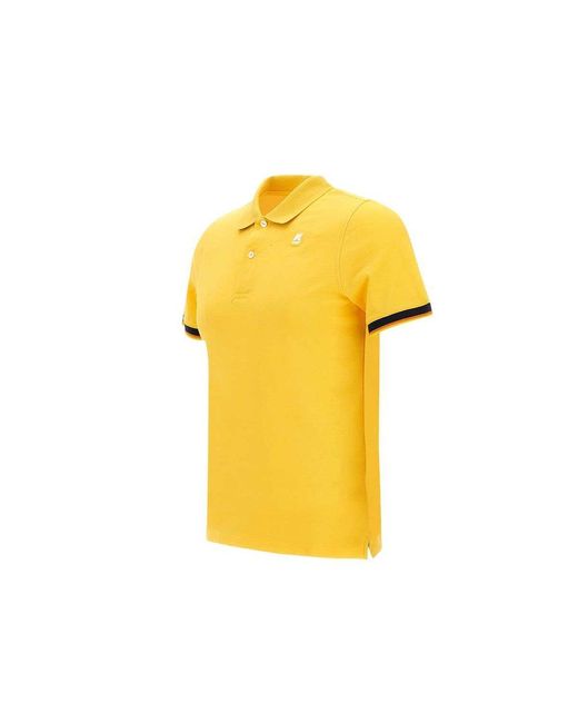 K-Way Yellow Short-sleeved Polo Shirt for men